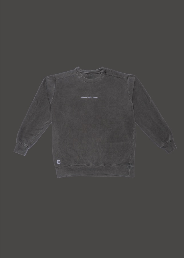 The Everyday Crewneck in charcoal grey