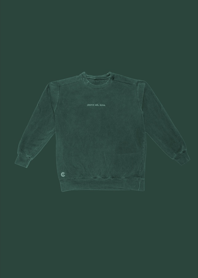 The Everyday Crewneck in forest green